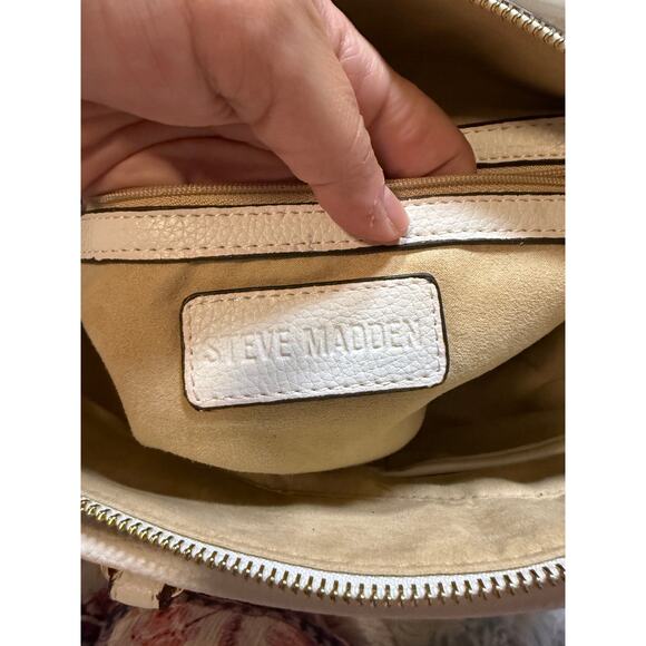 Steve Madden Straw Tote Natural White Crossbody Bag EUC - Picture 6 of 15